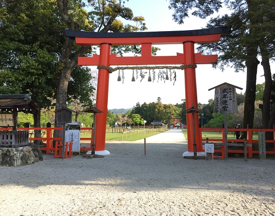 コール地点の上賀茂神社。